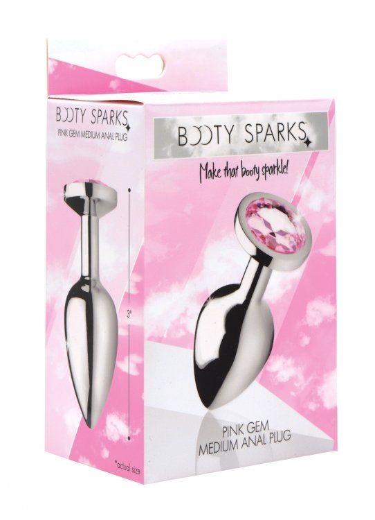 Spark your desire for decadent anal play with this beautiful... Booty Sparks - Gem Anal Plug M-size - Pink photo-4