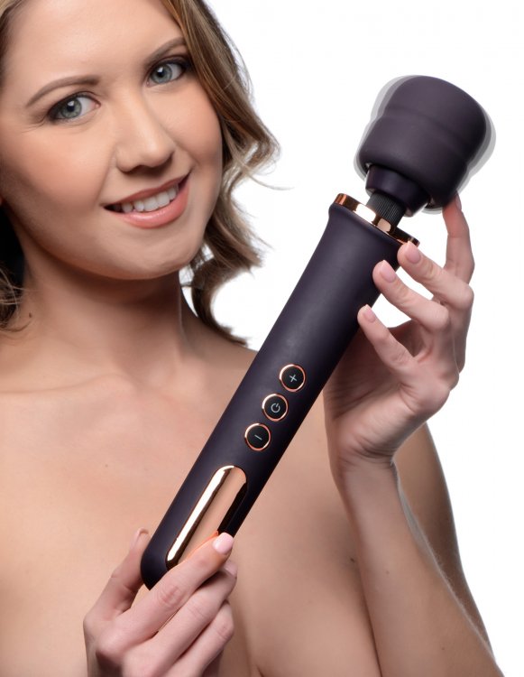 Versatile, powerful, and elegantly designed! This powerful w... Wand Essentials - Scepter 50X Massager - Purple photo-2