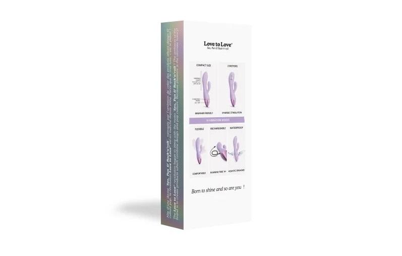 Double stimulation rabbit vibrator with flexible shaft great... Love to Love - Funky Bunny Vibrator - Viva Mauve photo-7