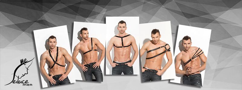 Short men's belt over one shoulder.
Material: 95% P... Me Seduce - Harness Man 03 - Black - S/M photo-2