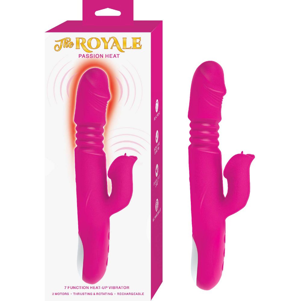 Pleasure yourself like royalty with The Royale Passion Heat ... Nasstoys - Passion Heat Thrusting Rabbit Vibrator - Pink photo-5