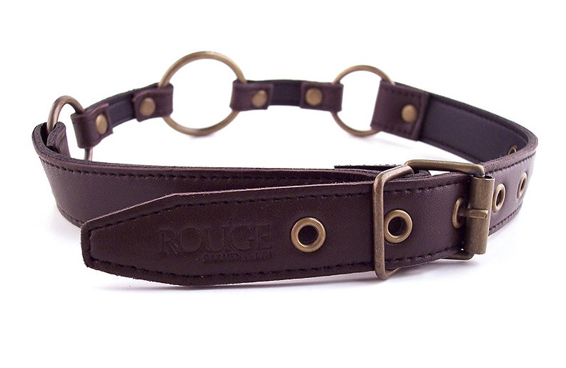 Keep your subs mouth open for whatever reason you choose. Th... Rouge - Leather O-Ring Gag - Brown photo-2