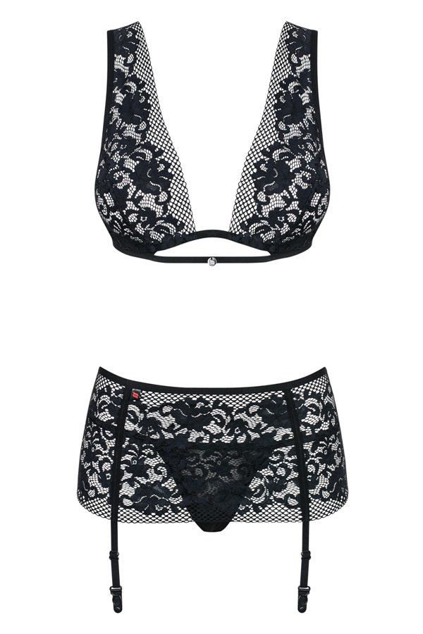 Your lace fantasies have just come true! And if you’ve been ... Obsessive - Figurea 3-pcs Set - Black - S/M photo-7