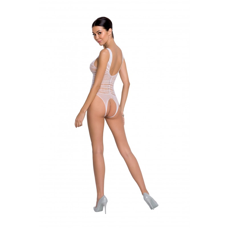 Sexy bodystocking that perfectly fits the figure, emphasizin... Passion - Teddy BS086 - White photo-2
