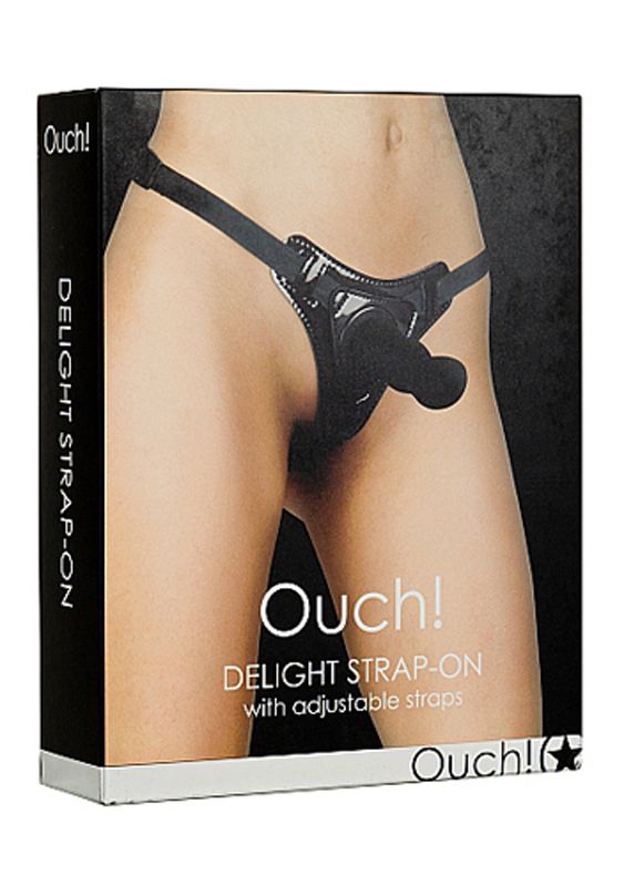 Penetrate deeply into your partner's body with this stra... Ouch - Delight Strap-On - Black photo-2