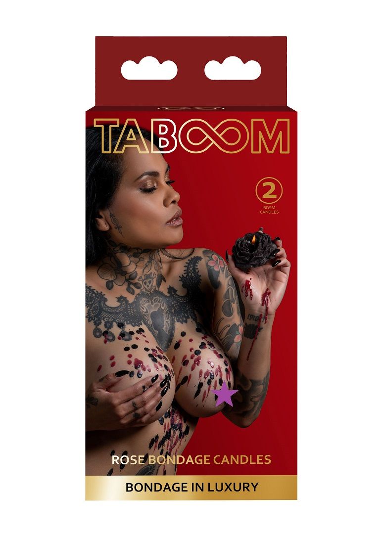 Heat up the passion with TABOOM Rose Bondage Candles. The lo... Taboom - Rose Drip Candles 2pcs - Black/Red photo-6