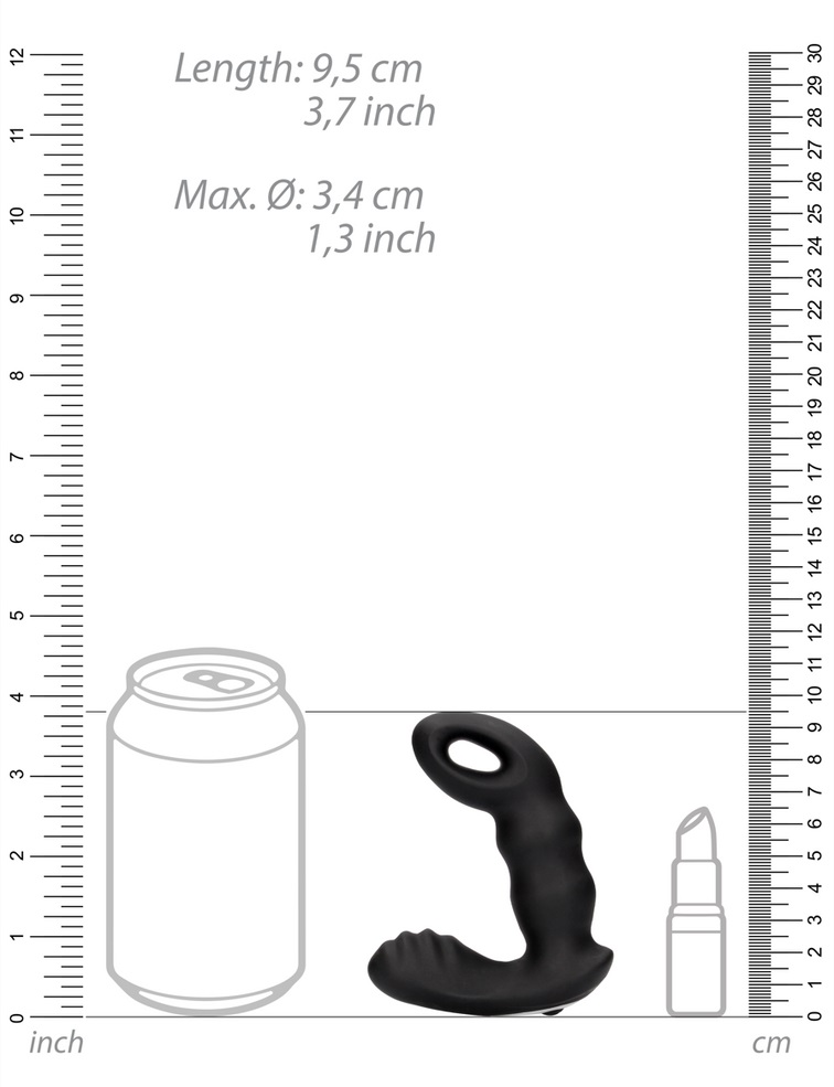 Reach new heights with the Beaded Vibrating Prostate Massage... Ouch - Beaded Prostate Massager - Black photo-7