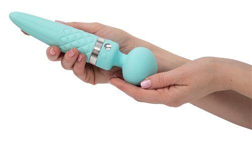 Sultry by Pillow Talk has a smooth rounded head and provides... Pillow Talk - Sultry Rotating Wand - Teal photo-5