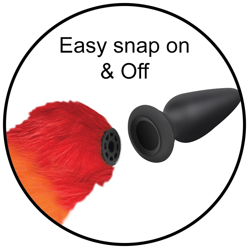 Tailz Snap-Ons are crafted for true animal roleplay enthusia... Tailz - Snap-On Fox Tail - Rainbow photo-4