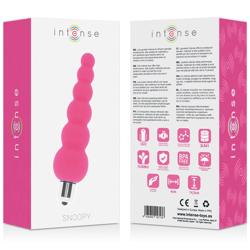 Intensify your pleasure with Intense toys, a classic concept... Intense - Snoopy Vibro Plug - Pink photo-4