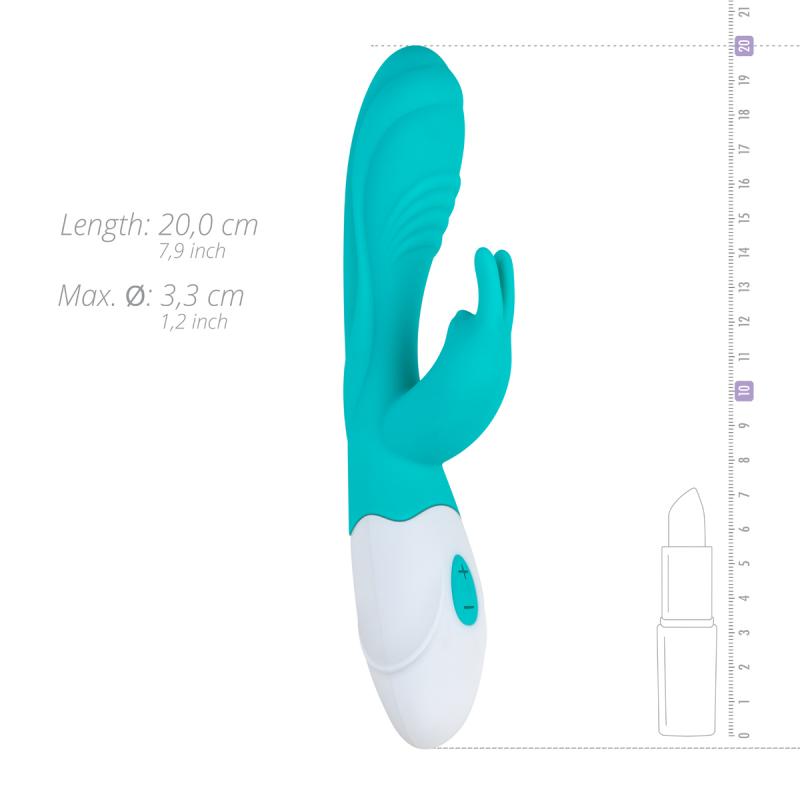This cute Leda rabbit vibrator with 10 vibration settings, s... Good Vibes Only - Leda Rabbit Vibrator - Blue photo-8