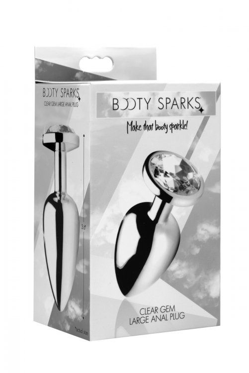 Spark your desire for decadent anal play with this beautiful... Booty Sparks - Gem Anal Plug L-size - Clear photo-4