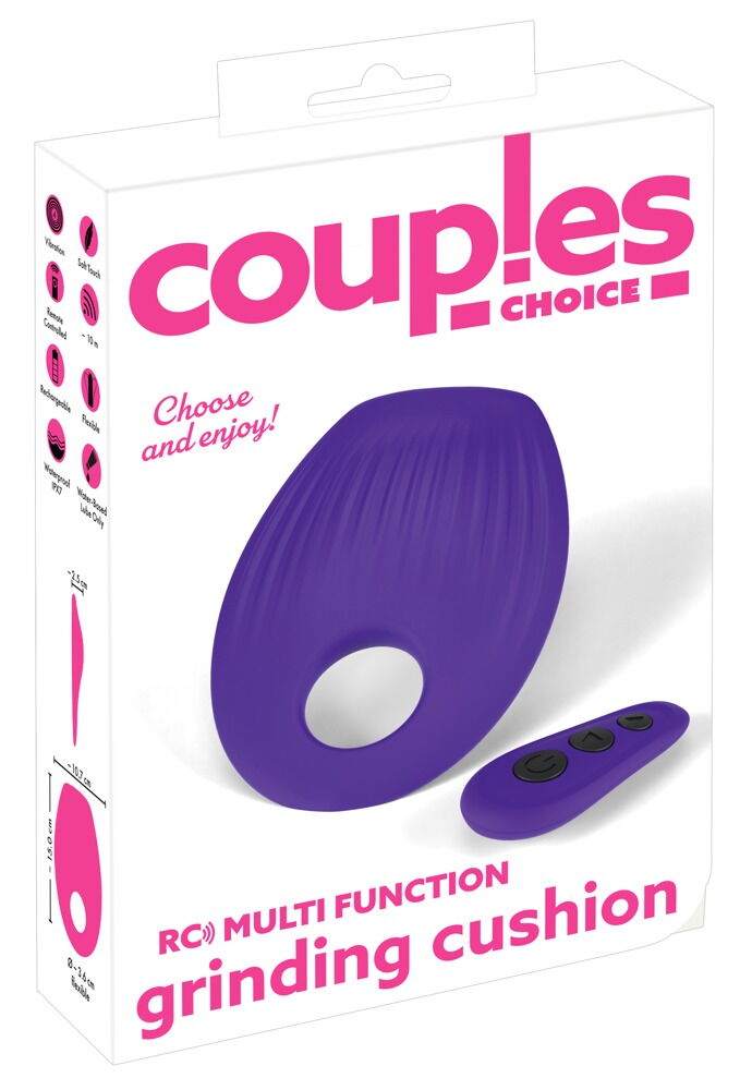 The RC Multi Function Grinding Cushion from Coup!es Choice c... Couples Choice - Vibro Grinder Cushion - Purple photo-14