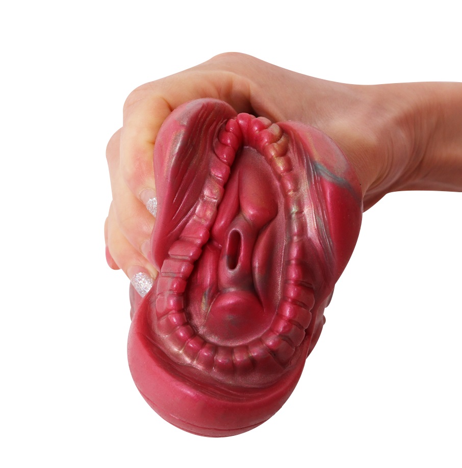Material: Liquid silicone
Size: 7*15.5cm
Net weight: 656.5g FAAK - Sandworm Masturbator - Pink photo-5