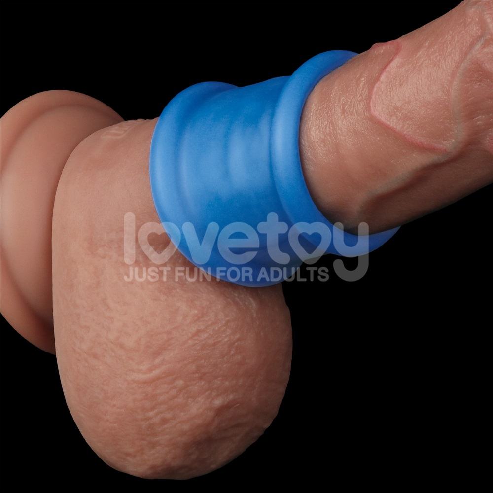 Explore the comfort and pleasure of the Tapered Squeeze Stre... Lovetoy - Pinnacle Pro Tapered Squeeze Stretcher - Blue photo-8