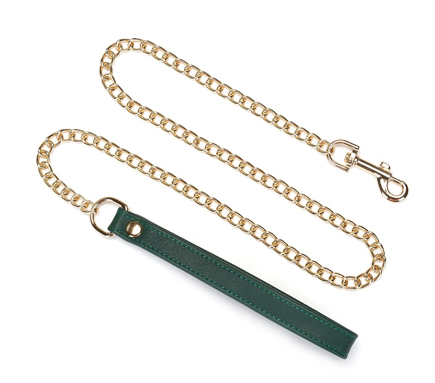 Limited Edition dark green cow leather collar. Turn on your ... Liebe Seele - LE Premium Collar w Leash - Dark Green photo-8