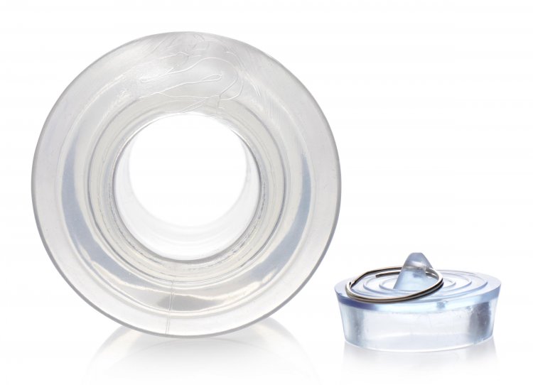 Stretch them open wide and plug them up how you wish! With t... Master Series - Ass Bung Hollow Anal Dilator L - Clear photo-7