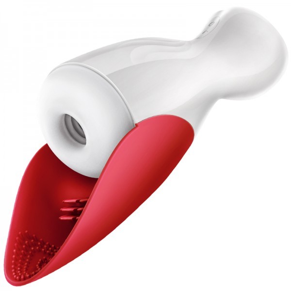 Erocome Virgo Vibrating Masturbator with Tongue Stimulator d... Erocome - Virgo - White photo-6