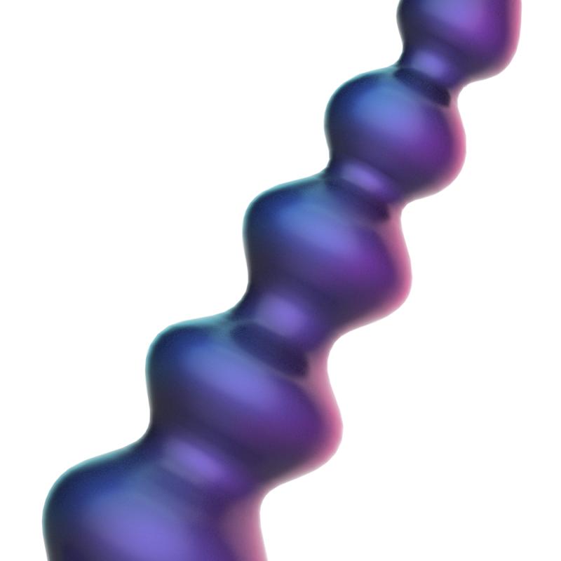 Explore yourself with this vibrating butt plug. With a total... Hueman - Galaxy Force Vibro Beads w Remote - Blue photo-6