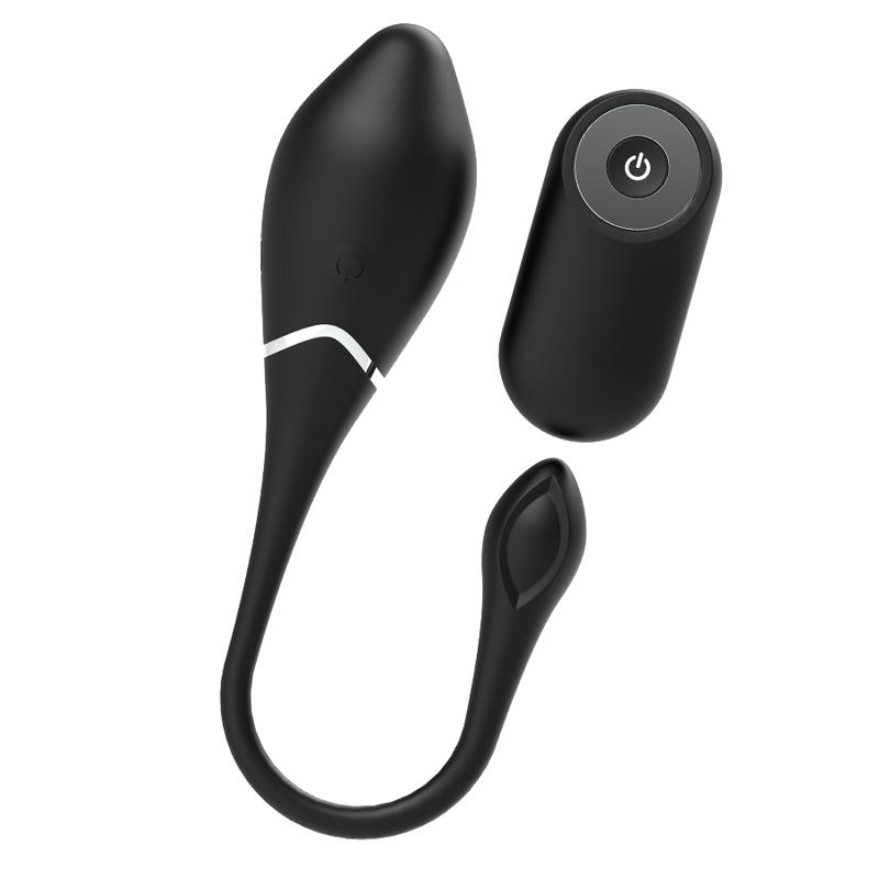 The Jenell remote control silicone bullet from Black & Silve... Black&Silver - Jenell Vibro Egg - Black photo-4