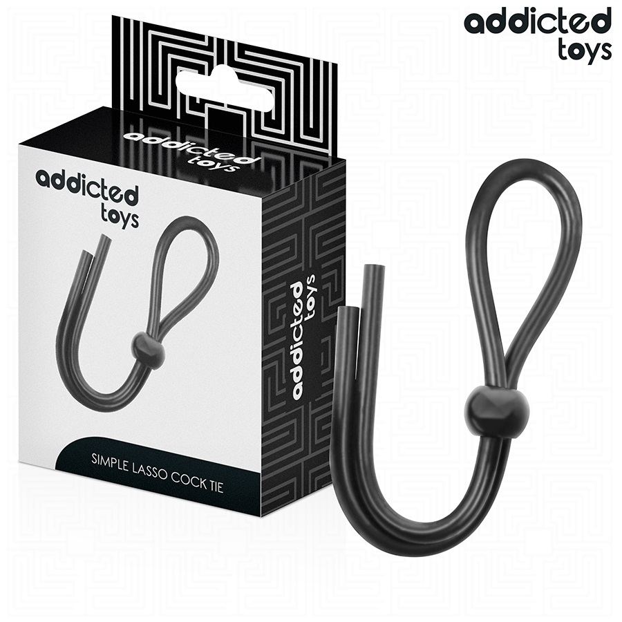 The Addicted Toys Single Loop Silicone Penis Rope is designe... Addicted Toys - Simple Lasso Cock Ring - Black photo-6