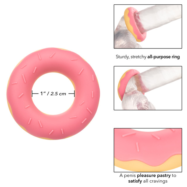The Naughty Bits Dickin' Donuts Silicone Donut Cock Ring... CEN - Naughty Bits Dickin’ Donuts Ring - Pink photo-9