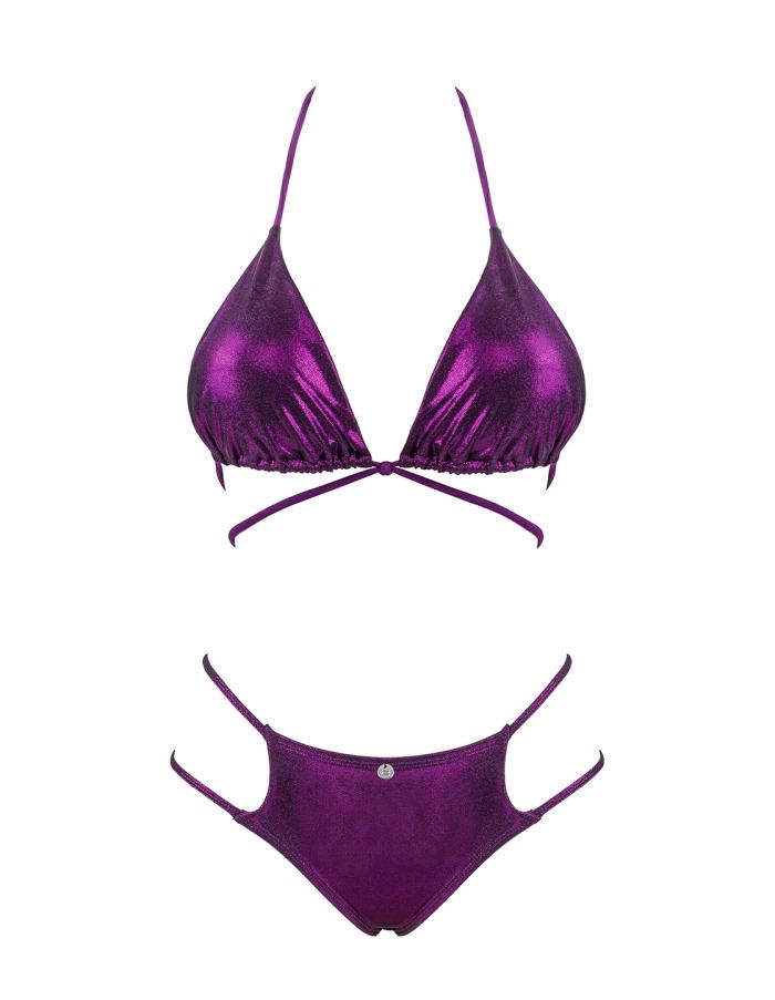Tempting bindings, straps that wrap around the body and incr... Obsessive - Balitta 2 pcs Set - Purple - S photo-8