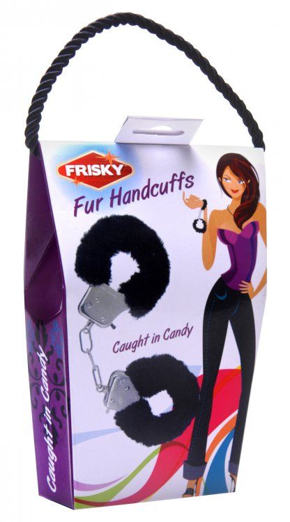 Submit, comply, and consent to a sexual unfolding as your lo... Frisky - Fur Lined Handcuffs - Black photo-3