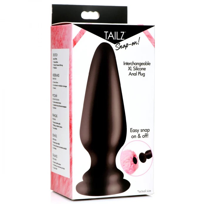 Pick your tail and keep the same base! With this interchange... Tailz - Snap-On Anal Plug XL - Black photo-6