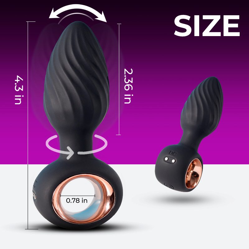This extremely cost-effective twisted anal plug is ideal for... Secwell - Aisi Twist Butt Plug - Black photo-9