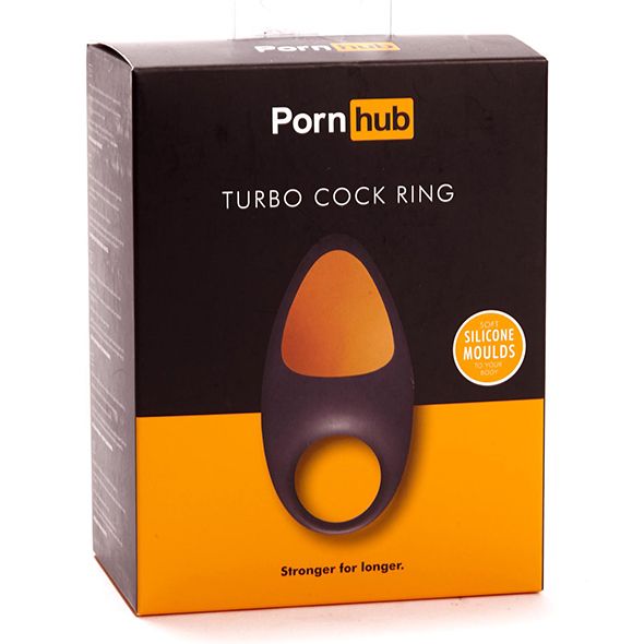The soft and stretchy silicone material of this Turbo Cock R... Pornhub - Turbo Cock Ring - Black & Yellow photo-4