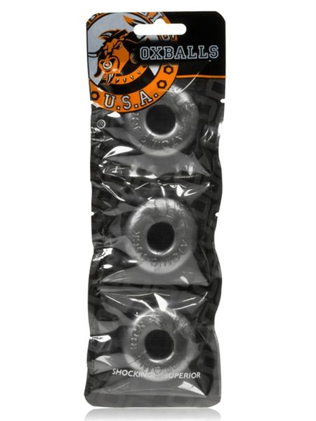 The Oxballs RINGER Cockring is a thick jelly ring that bloat... Oxballs - Ringer Cockring 3's Pack - Steel photo-4