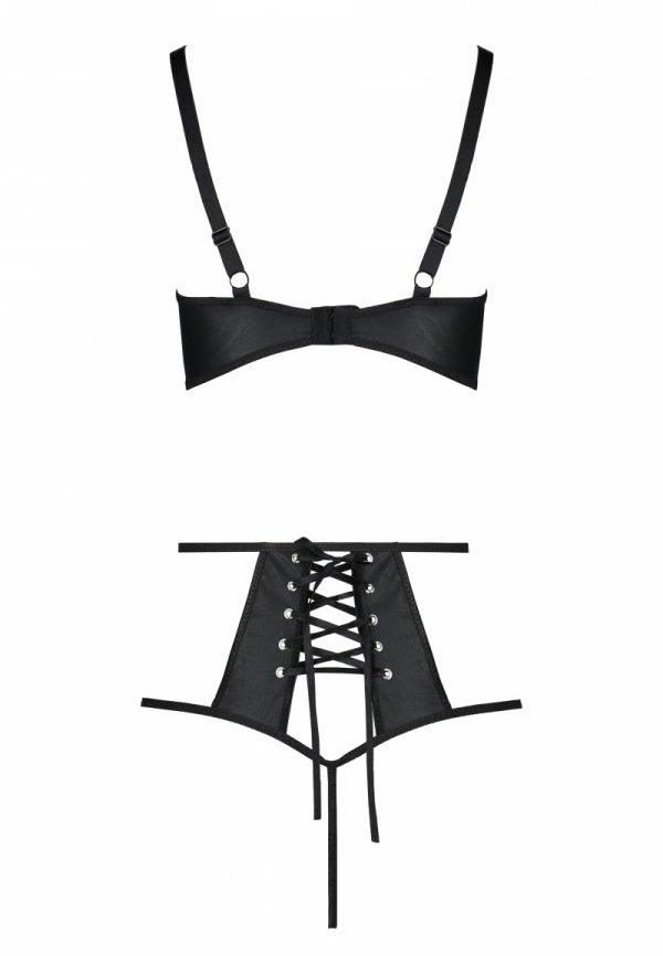 Tamaris set is a set consisting of bra and thong with a high... Passion - Tamaris Set - Black - S/M photo-6
