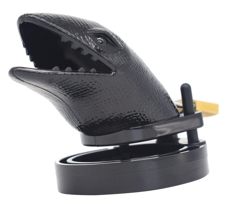 Short Crocodile head chastity cage
Total high: 110mm
Cage h... FAAK - Short Crocodile Chastity Cage - Black photo-2