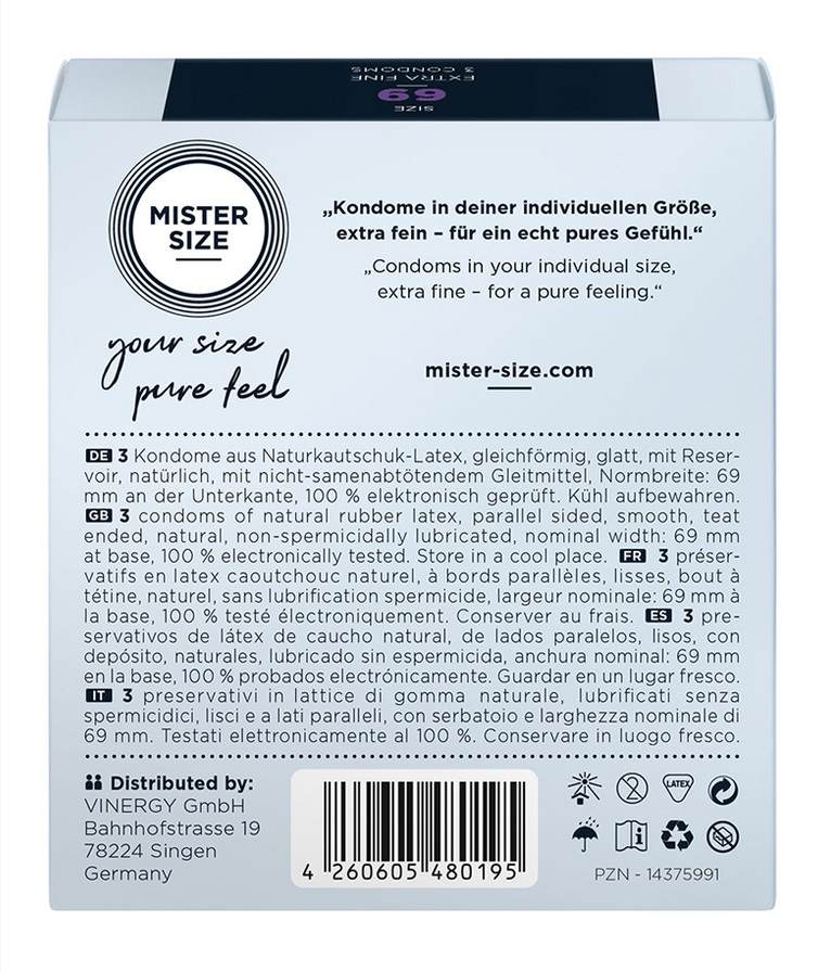 As well as responsibility and care during sex, men with a he... Mister Size - Condoms 69mm 3's Pack photo-3