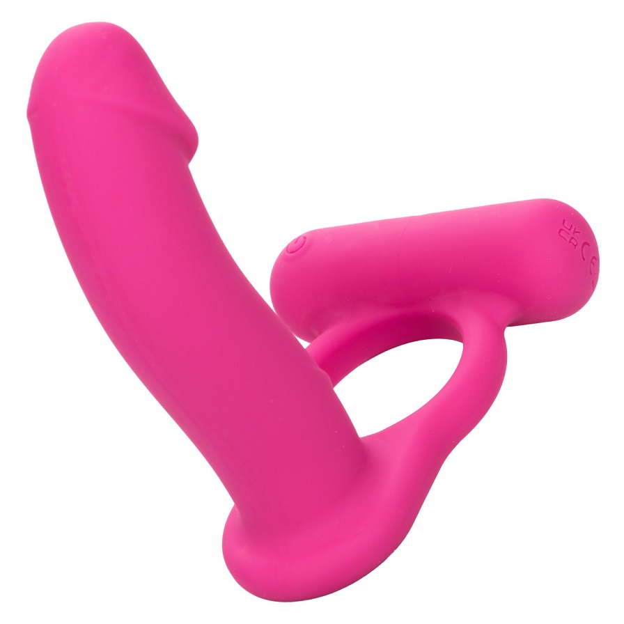 Triple the pleasure in the bedroom when you slip into the Si... CEN - Double Diver Vibe - Pink photo-3