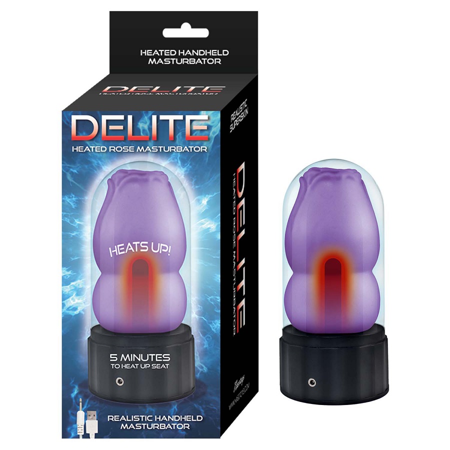 Delite Heated Rose Masturbator is your ultimate companion fo... Nasstoys - Delite Rose Heating Masturbator - Purple photo-4