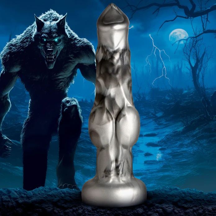 This silver and smoky black rod is iridescent and shines in ... Creature Cocks - Night Prowler Dildo M - Grey photo-8