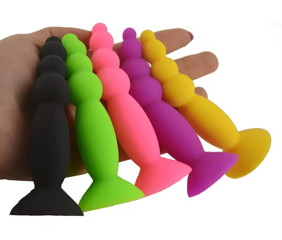 Silicone mini anal beads anal plug, environmental healthy, e... FAAK - Silicone Mini Anal Beads - Yellow photo-4
