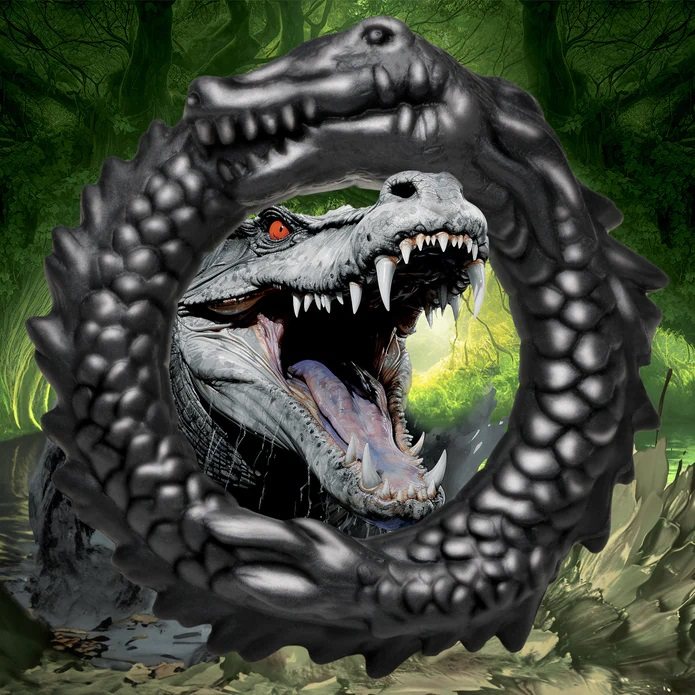 Wear a little danger on your dong with this smiling, caiman ... Creature Cocks - Black Caiman Ring photo-4