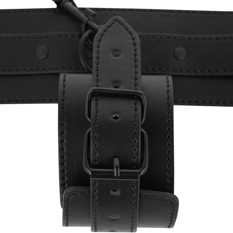 The vegan leather ankle cuffs from the INTENSE FETISH brand ... Intense - Vegan Ankle Cuffs - Black photo-2