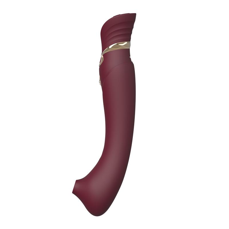 Experience true luxury with the ZALO Queen G-spot PulseWave ... Zalo - Queen APP Heating Vibro Set - Wine Red photo-6