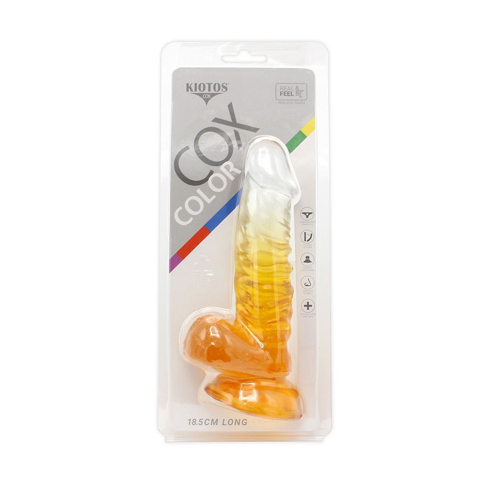 This unique transparent dildo features a stunning yellow col... Kiotos - Spiral Dildo 02 - Yellow photo-9