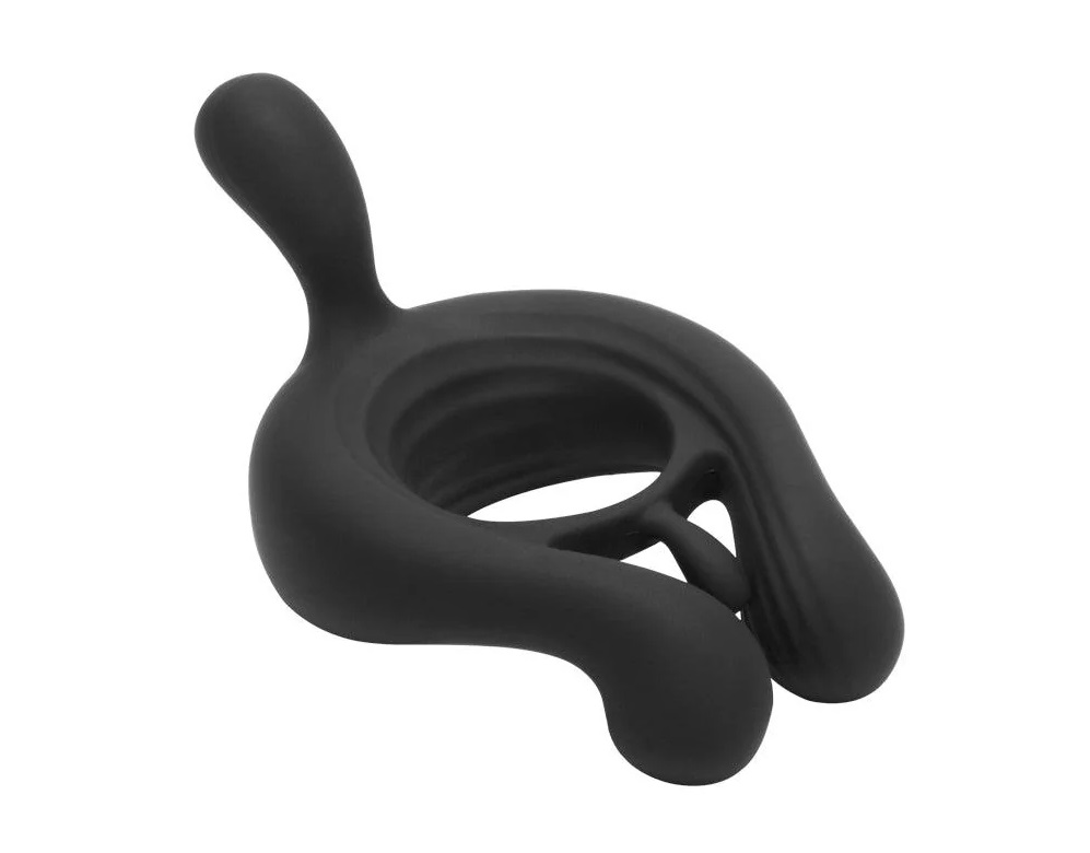 It is a multifunctional couple sex product used during inter... Honey Play Box - Kairos Vibro Cock Ring w Bullets - Black photo-4