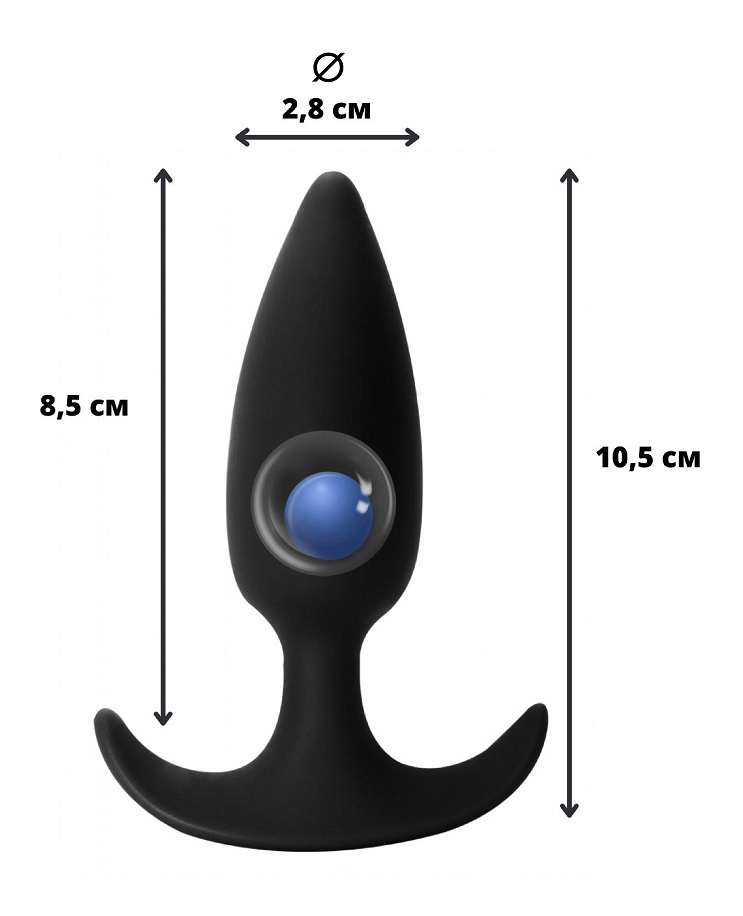 Anal stimulator with a shifted center of gravity has a ball ... Lola Games - Spice It Up Delight Anal Plug - Black photo-3