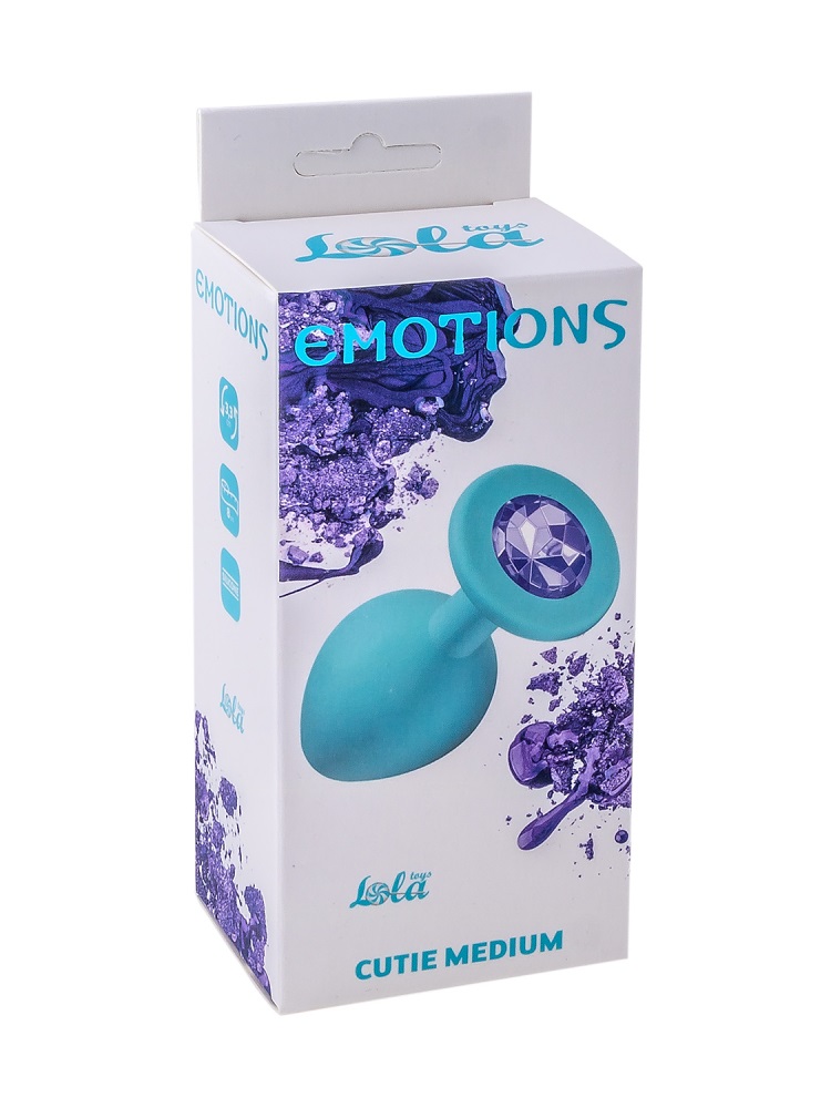 Cone-shaped anal plug, made of hypoallergenic silicone and d... Lola Games - Emotions Anal Plug M - Blue/Purple photo-3