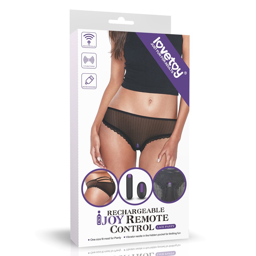 This completely Remote controlled rechargeable vibrating lac... Lovetoy - IJOY Vibro Panties - Black photo-11