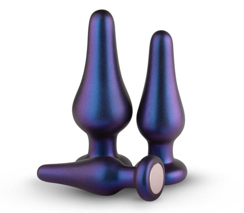 If you're new to anal stimulation or you want to experim... Hueman - Comets Butt Plug Set - Purple photo-2