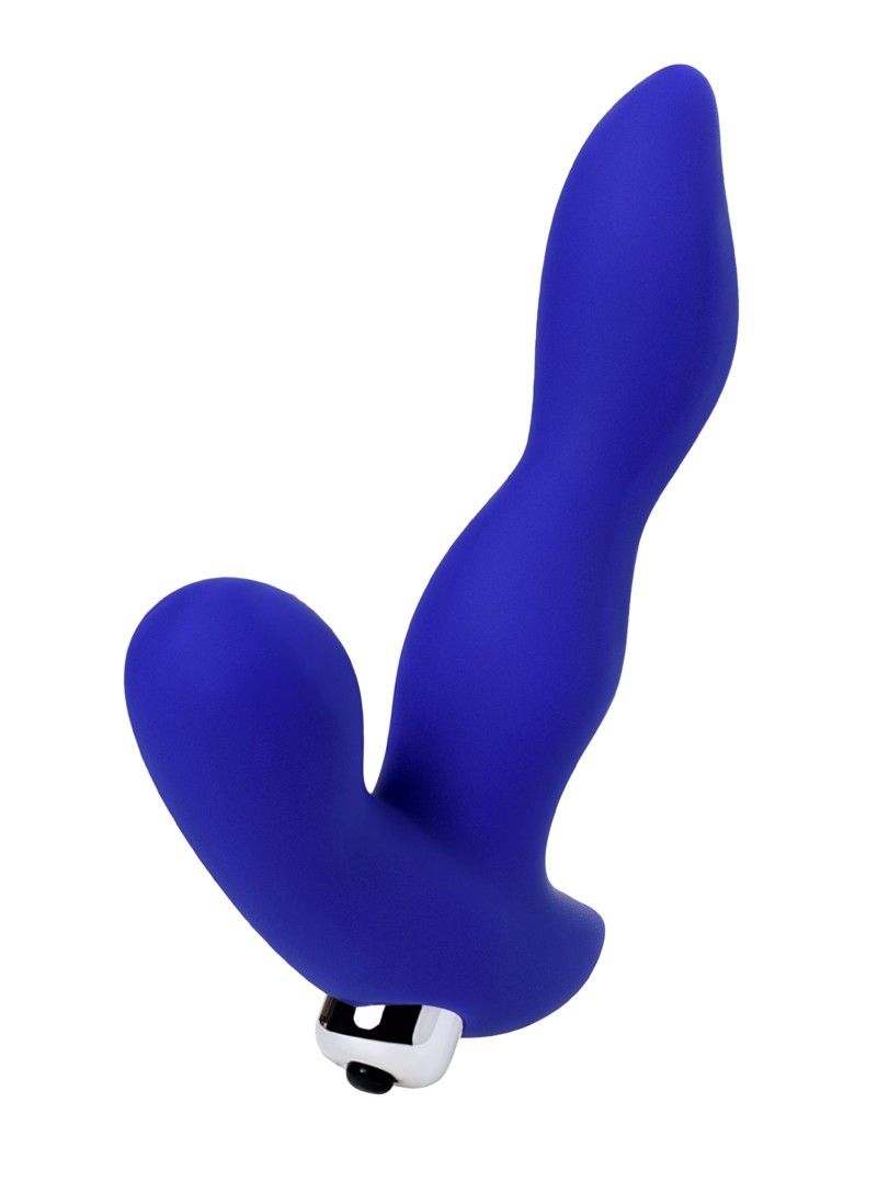 Stroman prostate massager with vibro bullet, anatomical shap... ToDo - Stroman Vibro Prostate Massager - Blue photo-3