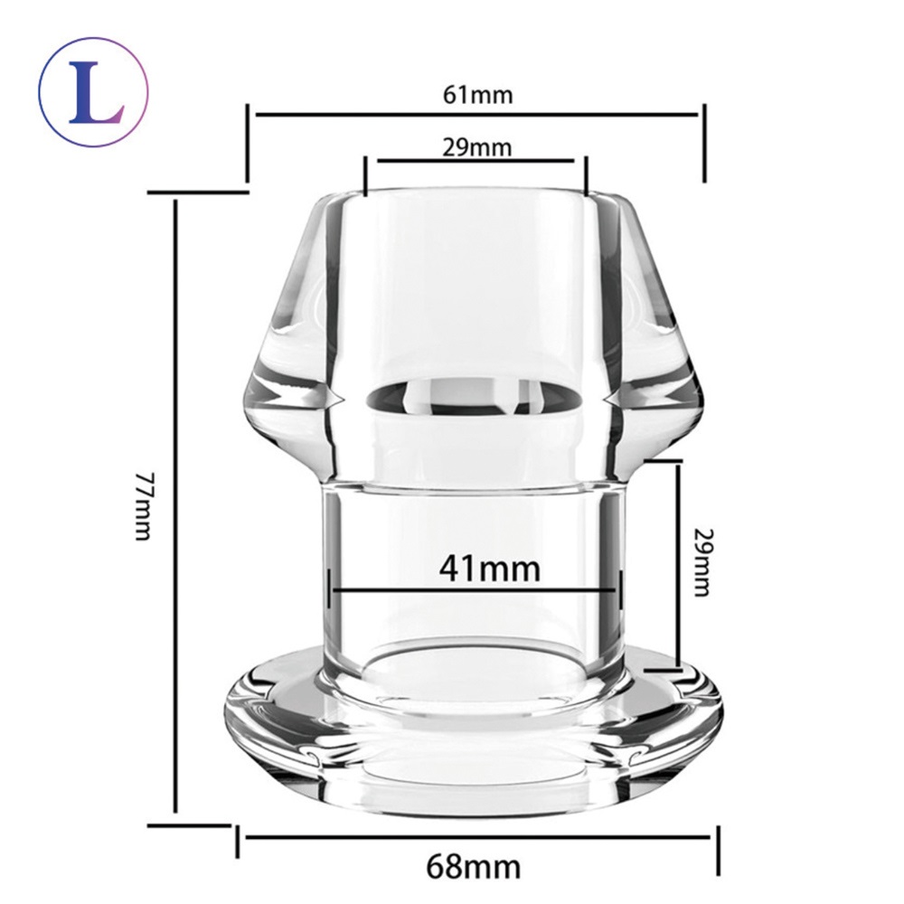 The tip is a round trapezoid with a narrow design, so it is ... SMVIP - Hollow Tunnel Plug L - Clear photo-3